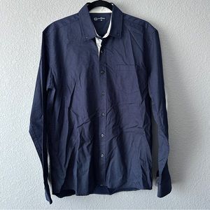 C&A Polka Dot Dress Shirt Sz M